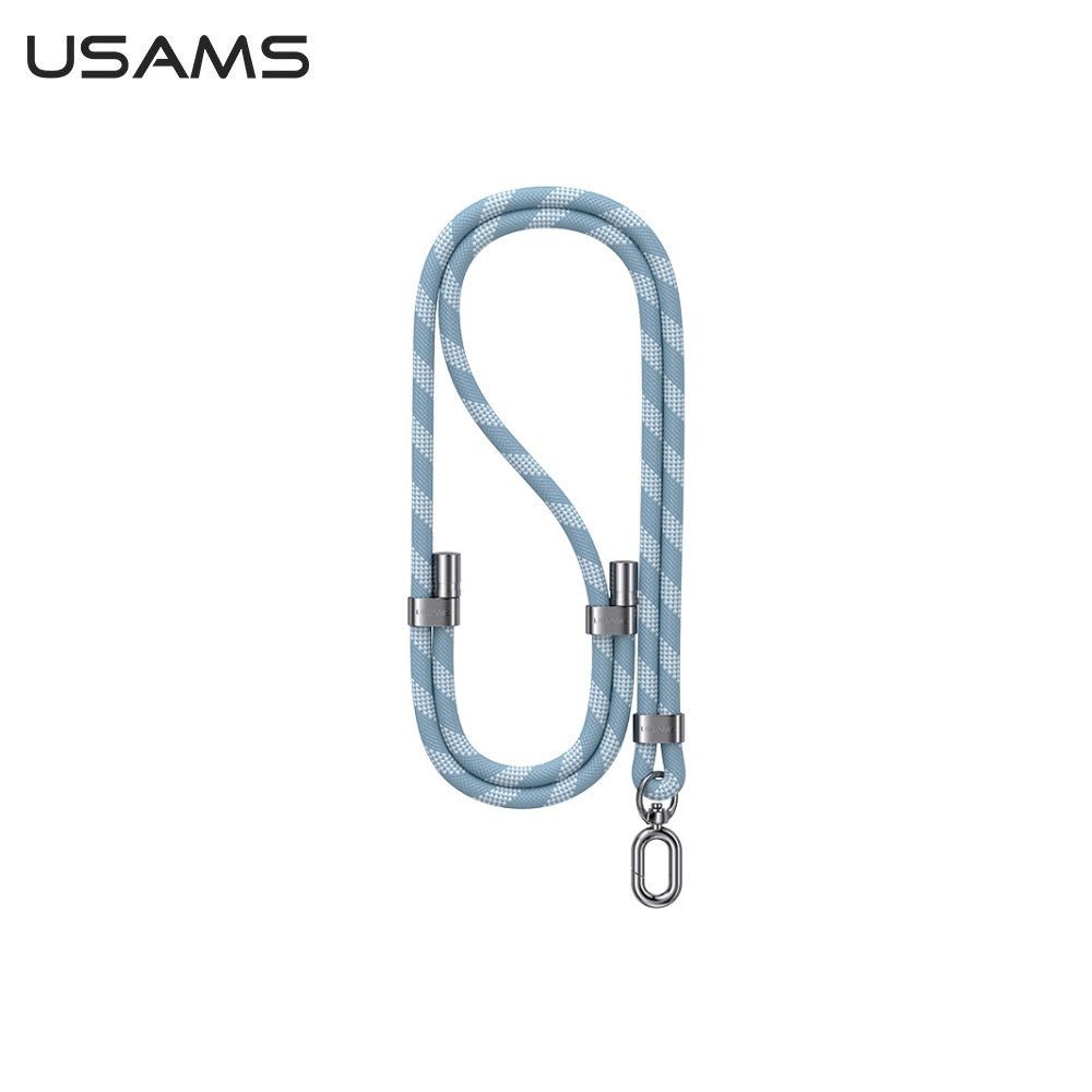 【USAMS】可調節手機掛繩 160CM 牛仔藍/淺藍