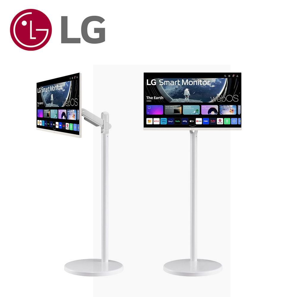 【LG 樂金】27型 HoMIE機 Lite 移動式智慧聯網螢幕組｜單純配送