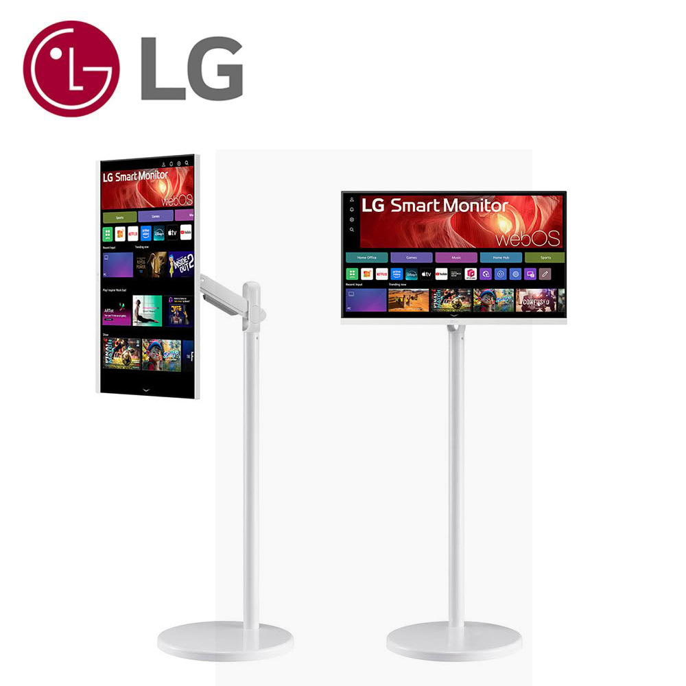 【LG 樂金】27型 HoMIE機 Lite Pro 移動式智慧聯網螢幕組｜單純配送