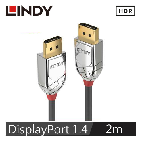 【LINDY 林帝】CROMO LINE DISPLAYPORT 1.4版 公 TO 公 傳輸線 2M 36302