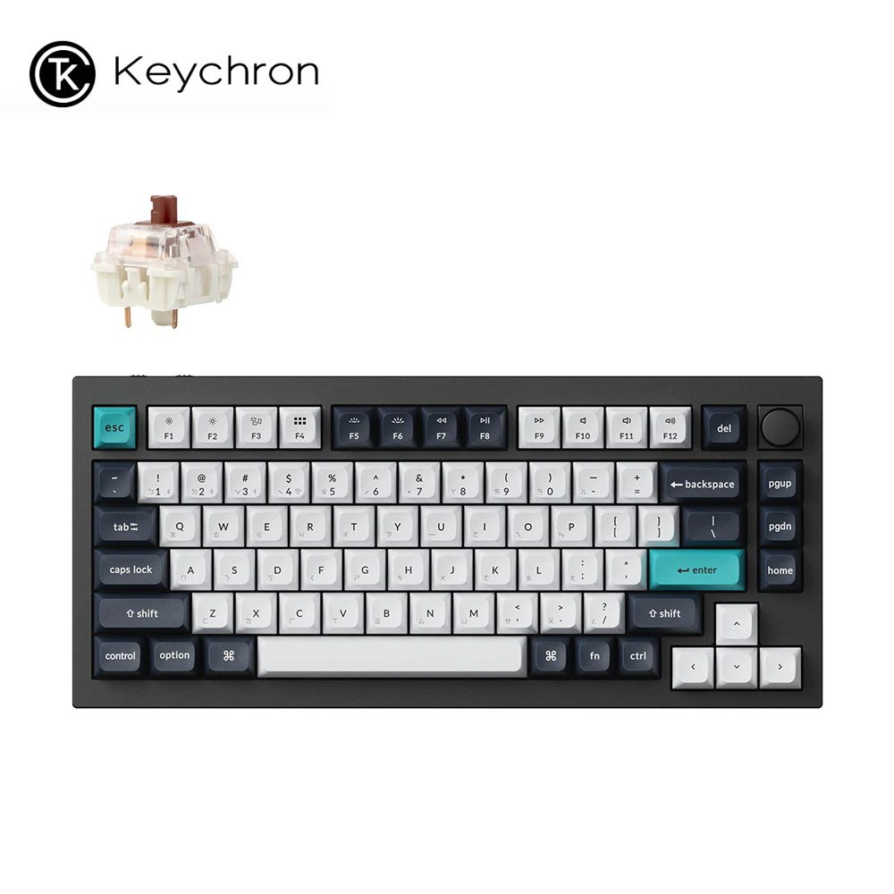【KEYCHRON】Q1 Max 無線機械式鍵盤｜黑色茶軸