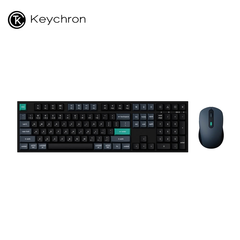 【KEYCHRON】B36+BM25 三模無線鍵鼠組｜深黑綠