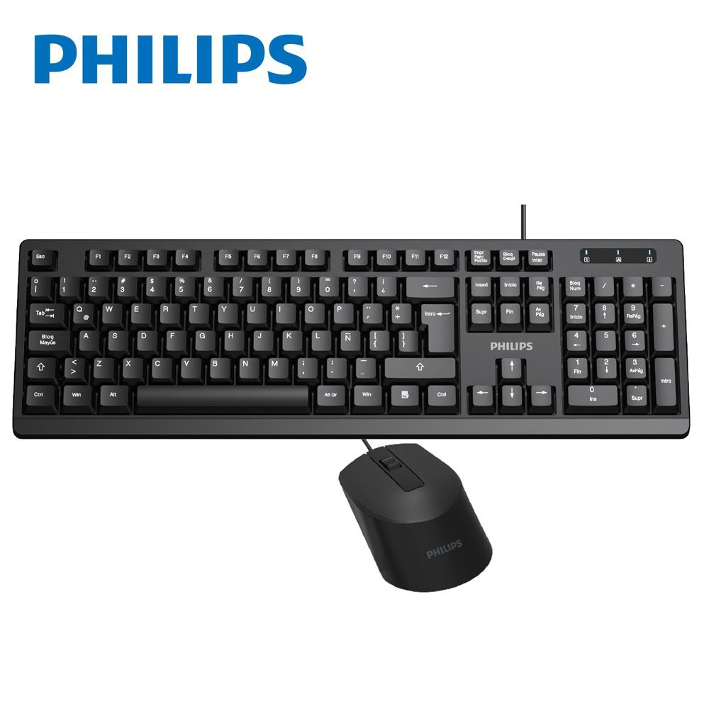 【Philips 飛利浦】SPT6234 104鍵 有線鍵盤滑鼠組