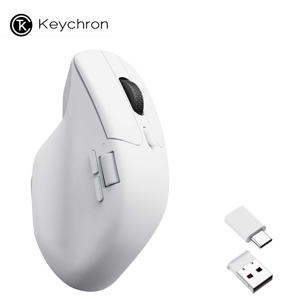 【KEYCHRON】M6 無線滑鼠 Mac/Win 白色