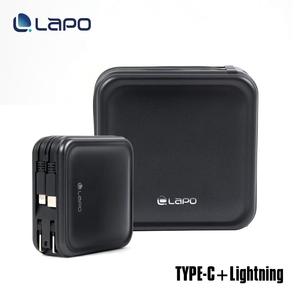 【LaPO】全功能無線充電行動電源 WT-08S 10050mAh｜城影灰