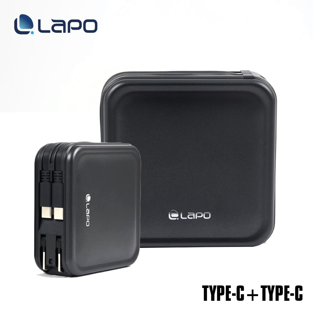 【LaPO】全功能無線充電行動電源 WT-08S 10050mAh｜城影灰