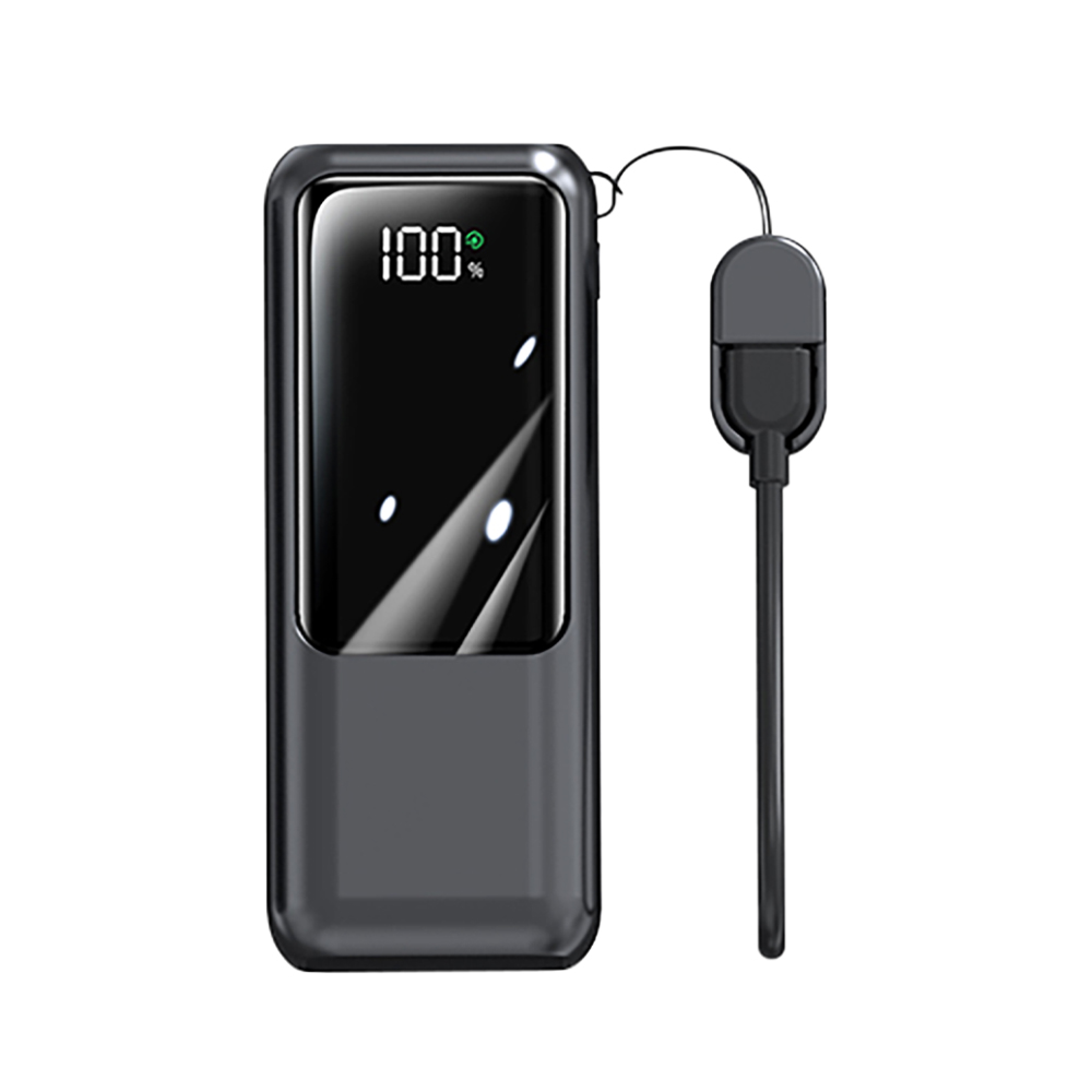 【MCK】MCK-NPCG 自帶線顯屏行動電源10000mah｜黑色