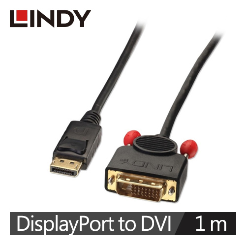 【LINDY 林帝】DISPLAYPORT TO DVI-D 轉接線 1M 41490