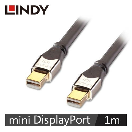 【LINDY 林帝】MINI DISPLAYPORT 1.3版 公 TO 公 傳輸線 1M 41541