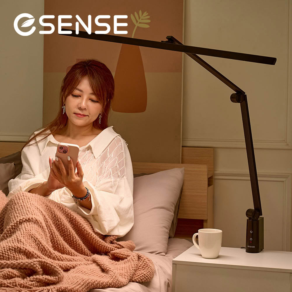 【ESENSE 逸盛】AI語音LED護眼檯燈 黑色