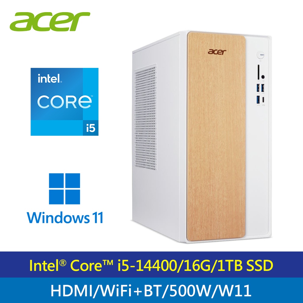 【Acer 宏碁】Aspire TC102 i5-14400/16G/1TB 桌上型電腦