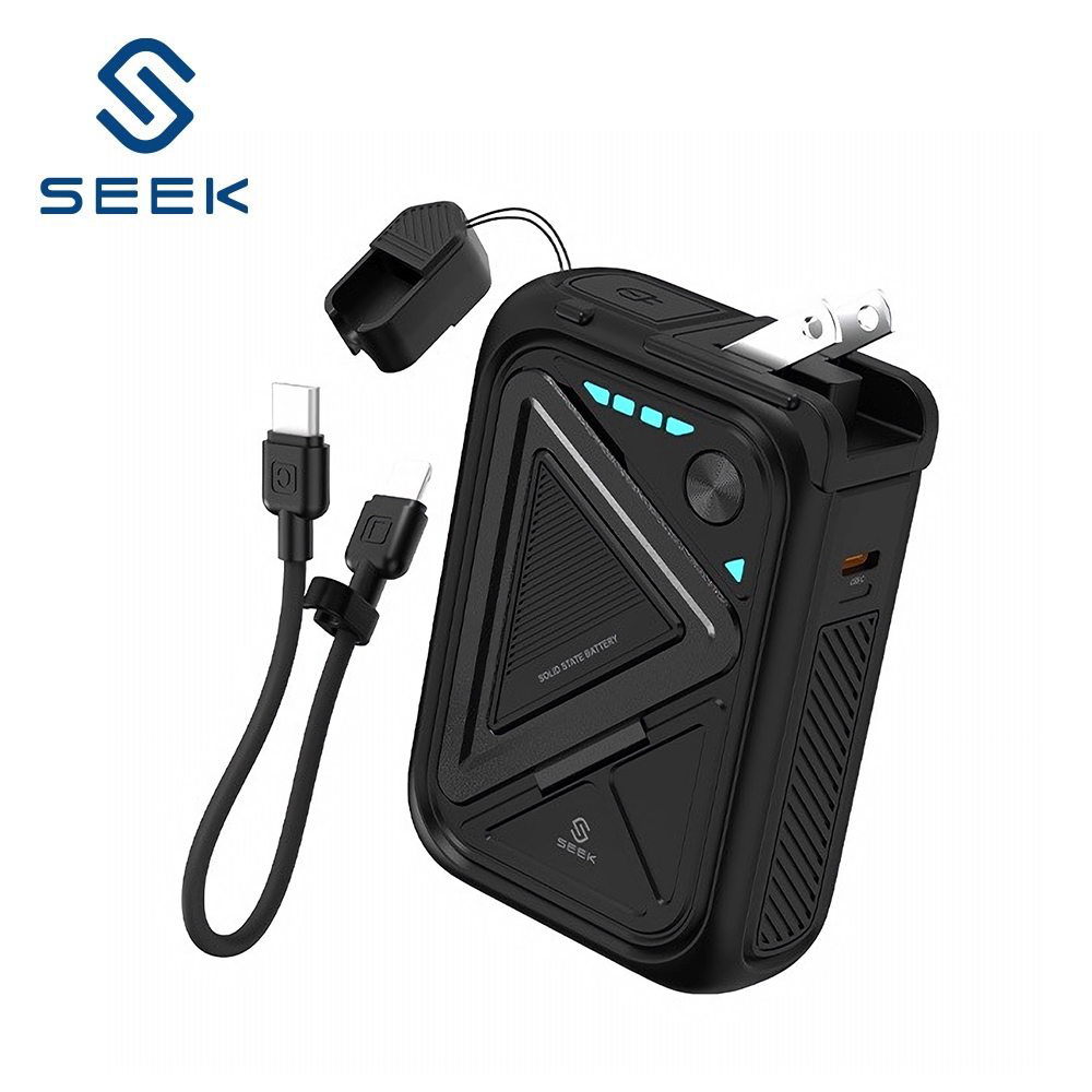 【SEEK】10合1 半固態行動電源 10000mAh 黑色