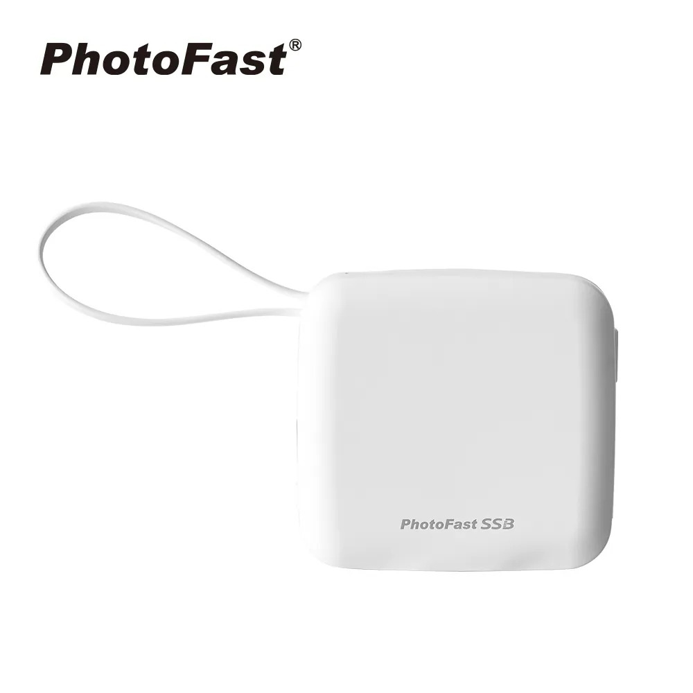 【PhotoFast】SSB mini充 10000mAh 固態行動電源｜冰晶白