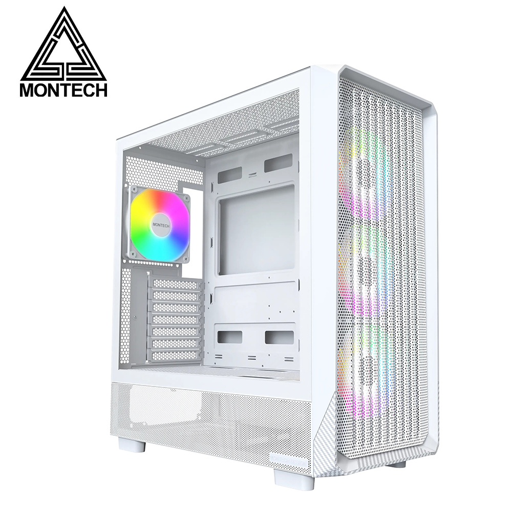 【MONTECH 君主】X5 ATX 玻璃透側機殼 白色