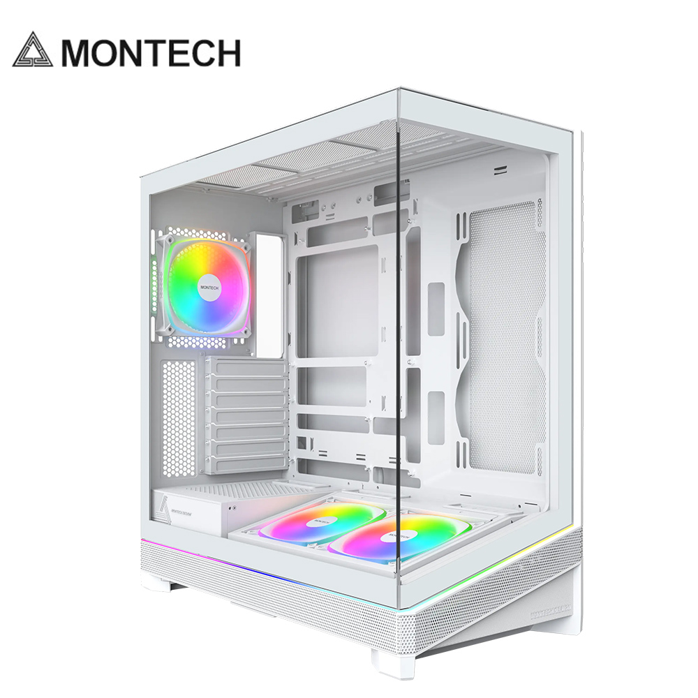 【MONTECH 君主】SKY 3 全景玻璃透側機殼 白色