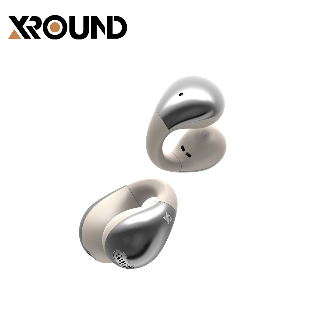 【XROUND】VeraClip 開放式耳夾耳機｜香檳銀