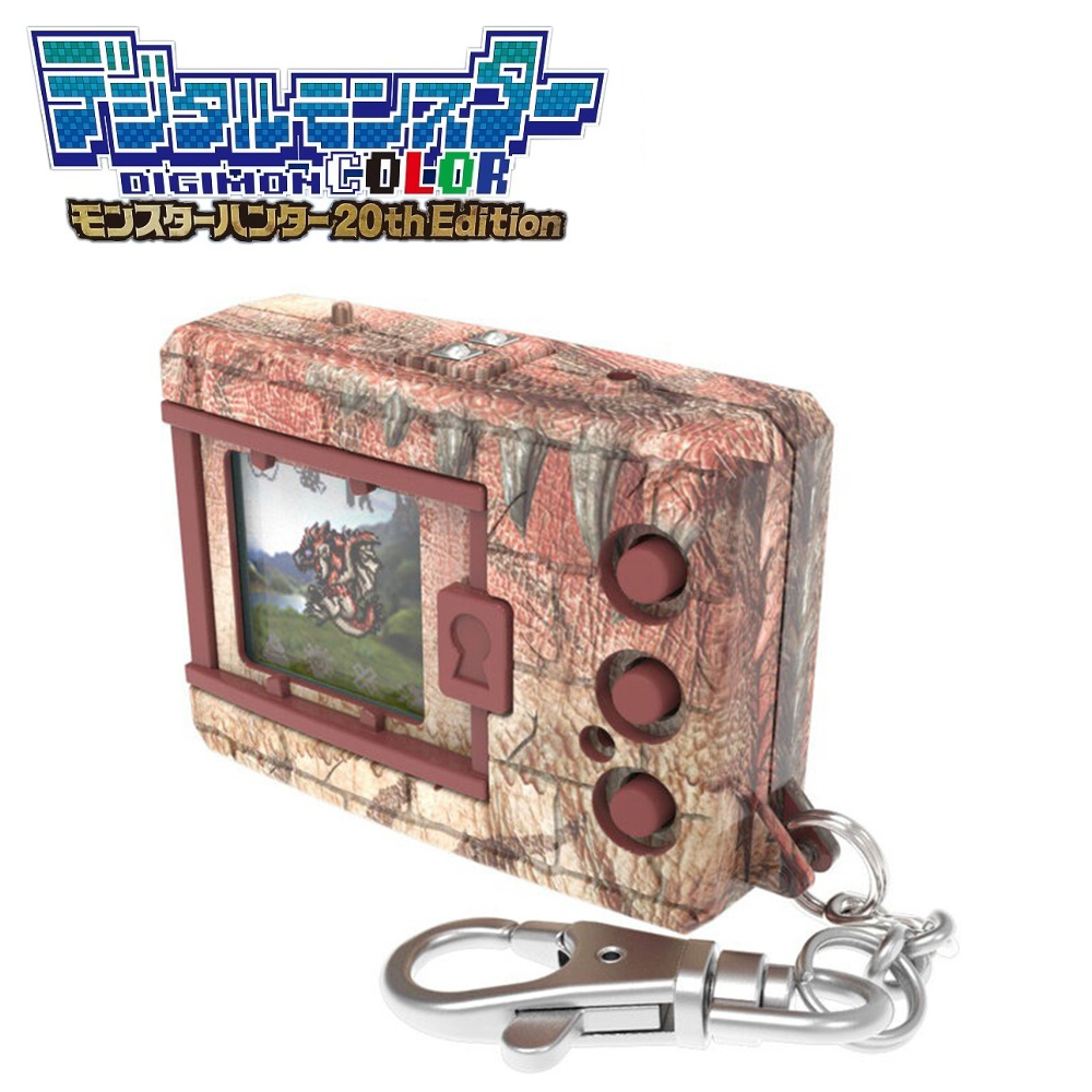 【BANDAI 萬代】數碼寶貝 聯名版 怪獸對打機 COLOR 魔物獵人20周年-火龍配色