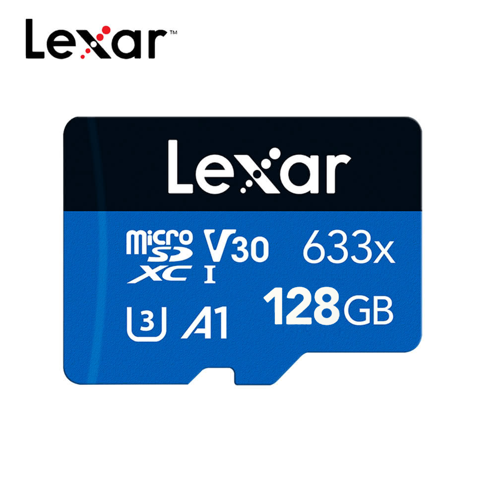【Lexar 雷克沙】633x microSDXC UHS-I A1 U3 128G 記憶卡