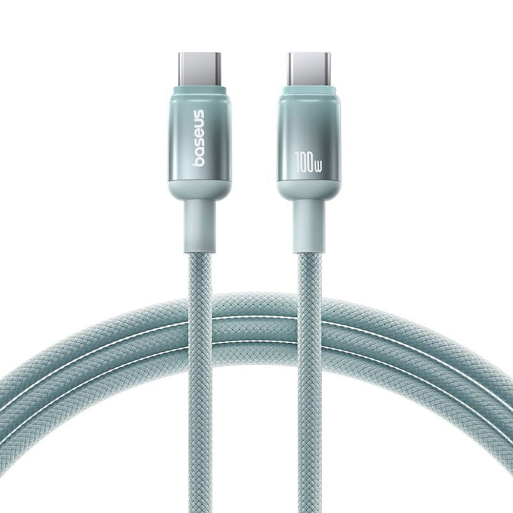 【Baseus 倍思】漸變系列 C to C 100W 充電傳輸線 1M 雅川青
