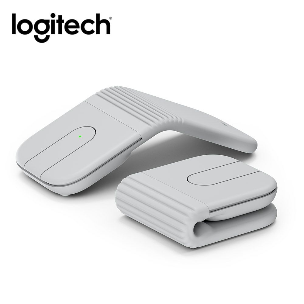 【Logitech 羅技】MOBI 無線折疊滑鼠｜珍珠白
