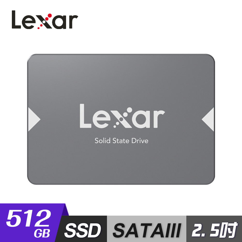 【Lexar 雷克沙】NS100 2.5吋 SATA III 512GB 固態硬碟
