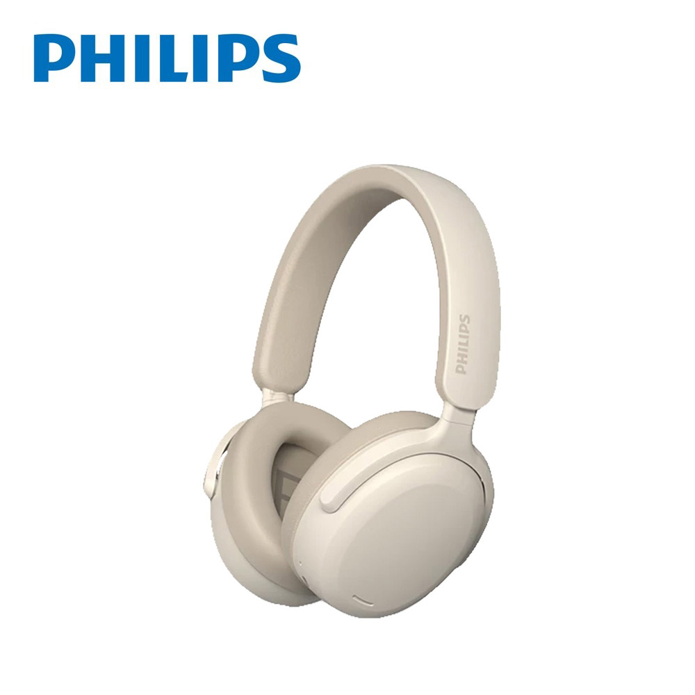 【Philips 飛利浦】TAH2500 ANC 降噪藍牙耳罩耳機｜香檳金