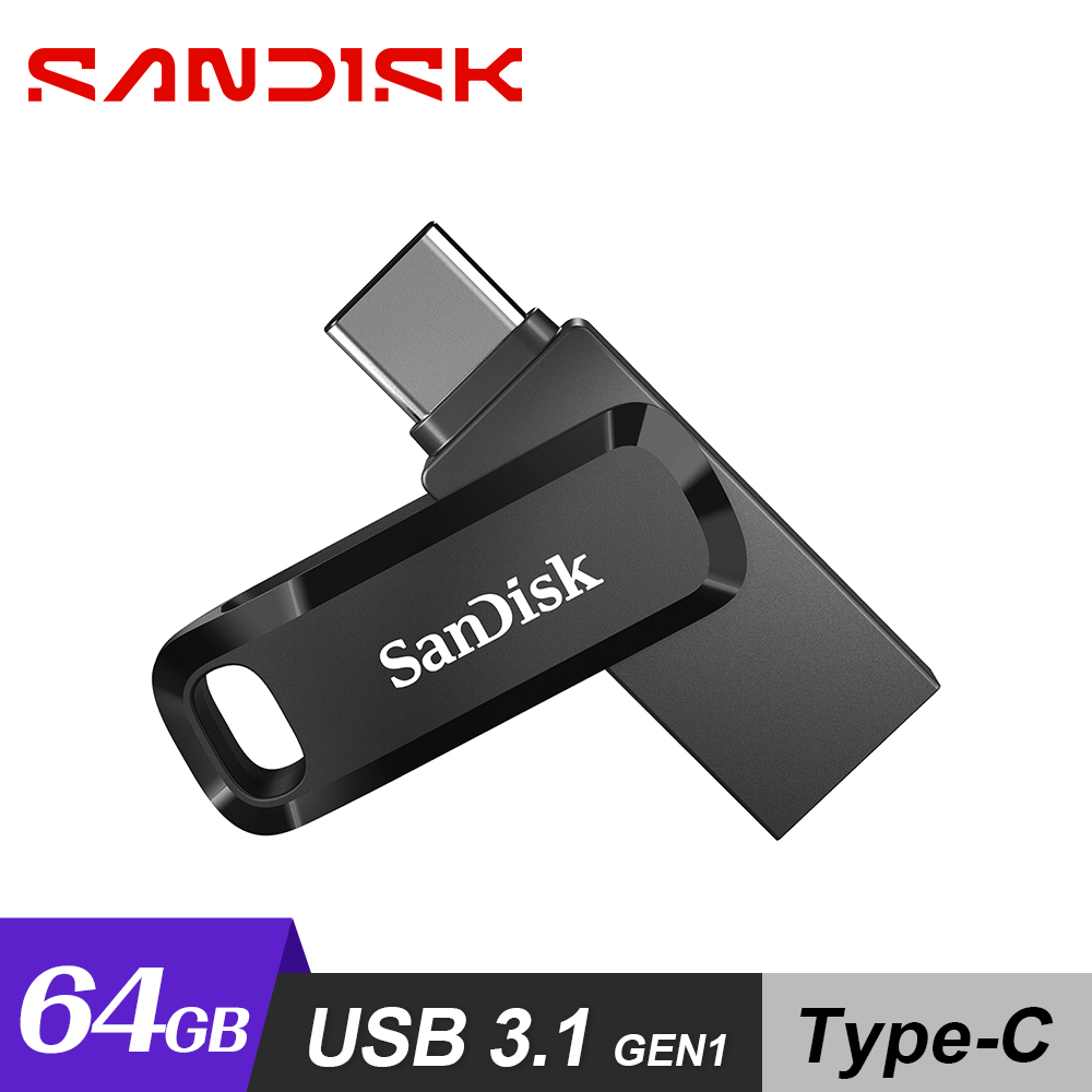 【SanDisk】Ultra Go USB Type-C 雙用隨身碟 64G