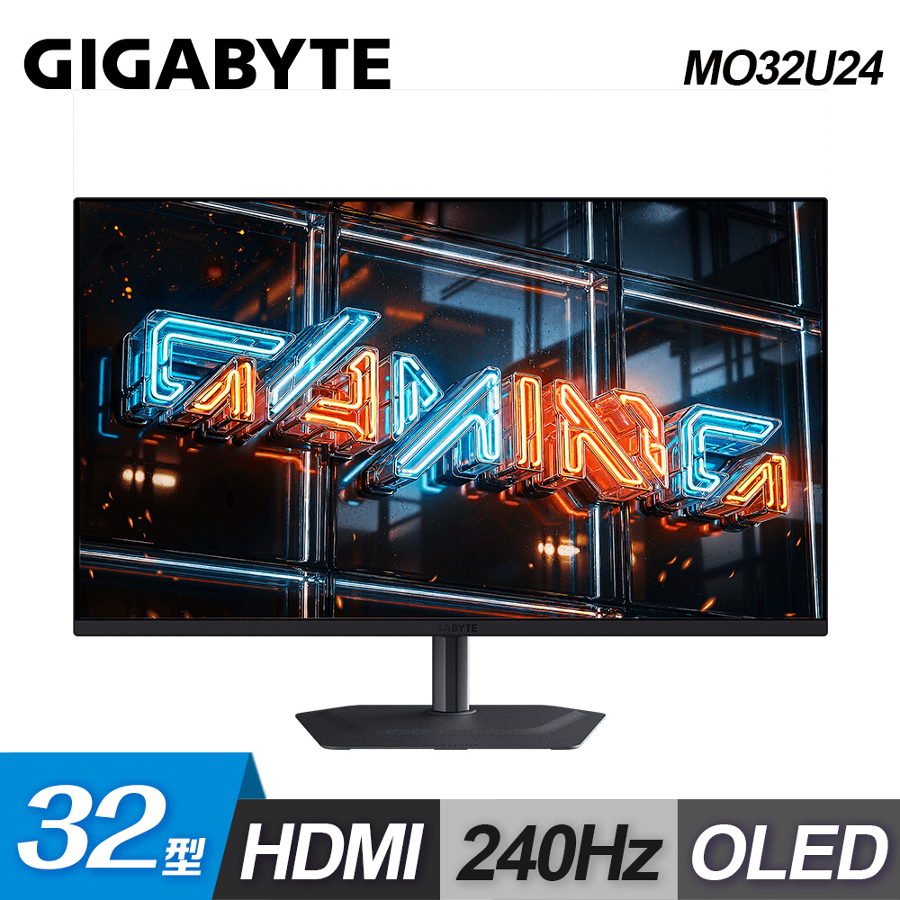 【GIGABYTE 技嘉】MO32U24 32型 QD-OLED 4K電競螢幕