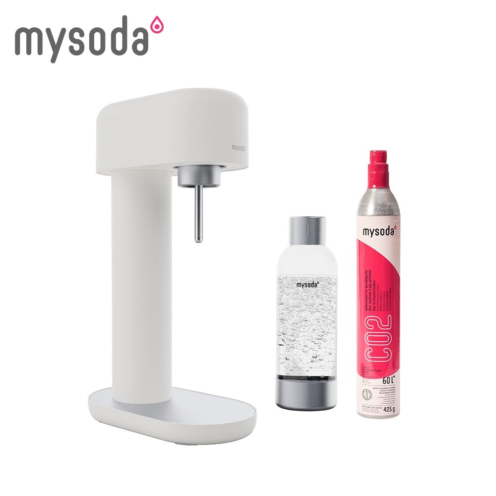 【MYSODA｜沐樹得】Ruby氣泡水機-樹冰白 RB003-WS｜送水瓶2入