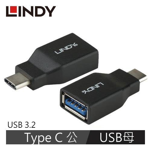 【LINDY 林帝】TYPE C公 To TYPE A母 轉接頭 41899