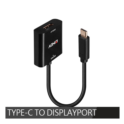 【LINDY 林帝】主動式TYPE-C TO DISPLAYPORT 4K@144HZ轉接器 43269