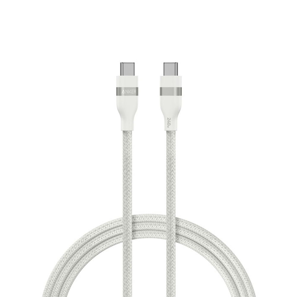 【Anker】A82E2 240W Type-C 超軟充電線 0.9m｜白色