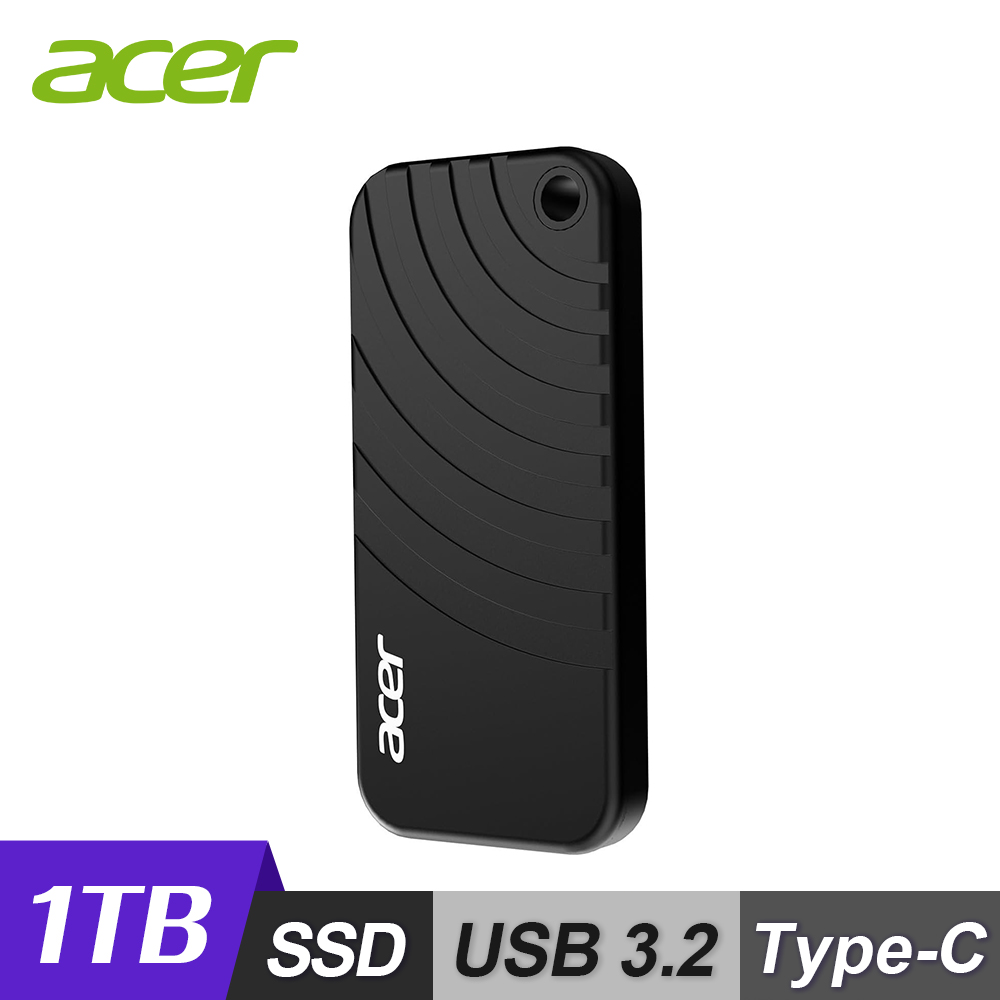 【Acer 宏碁】PA100 USB 3.2 SSD 1TB 行動固態硬碟