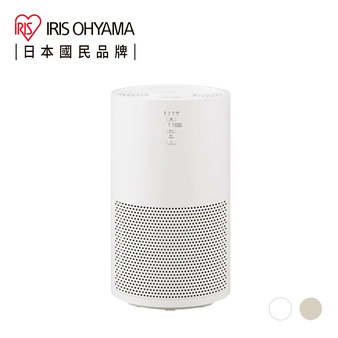 【IRIS OHYAMA】360度美型奈米空氣清淨機 IAP-S40A｜白色