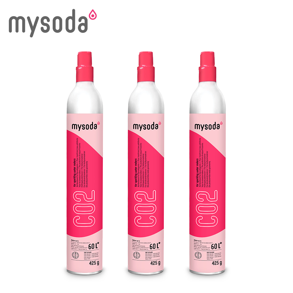 【MYSODA｜沐樹得】425g二氧化碳交換鋼瓶/3入組 MYCO2E (空瓶換購滿瓶)