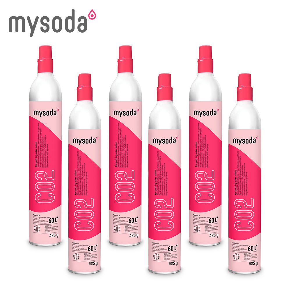 【MYSODA｜沐樹得】425g二氧化碳交換鋼瓶/6入組 MYCO2E｜請備6支空瓶供交換