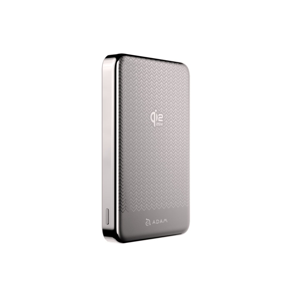 【Adam 亞果元素】VIONTA Air 10 Qi2 25W 磁吸行動電源 10000mAh 銀色