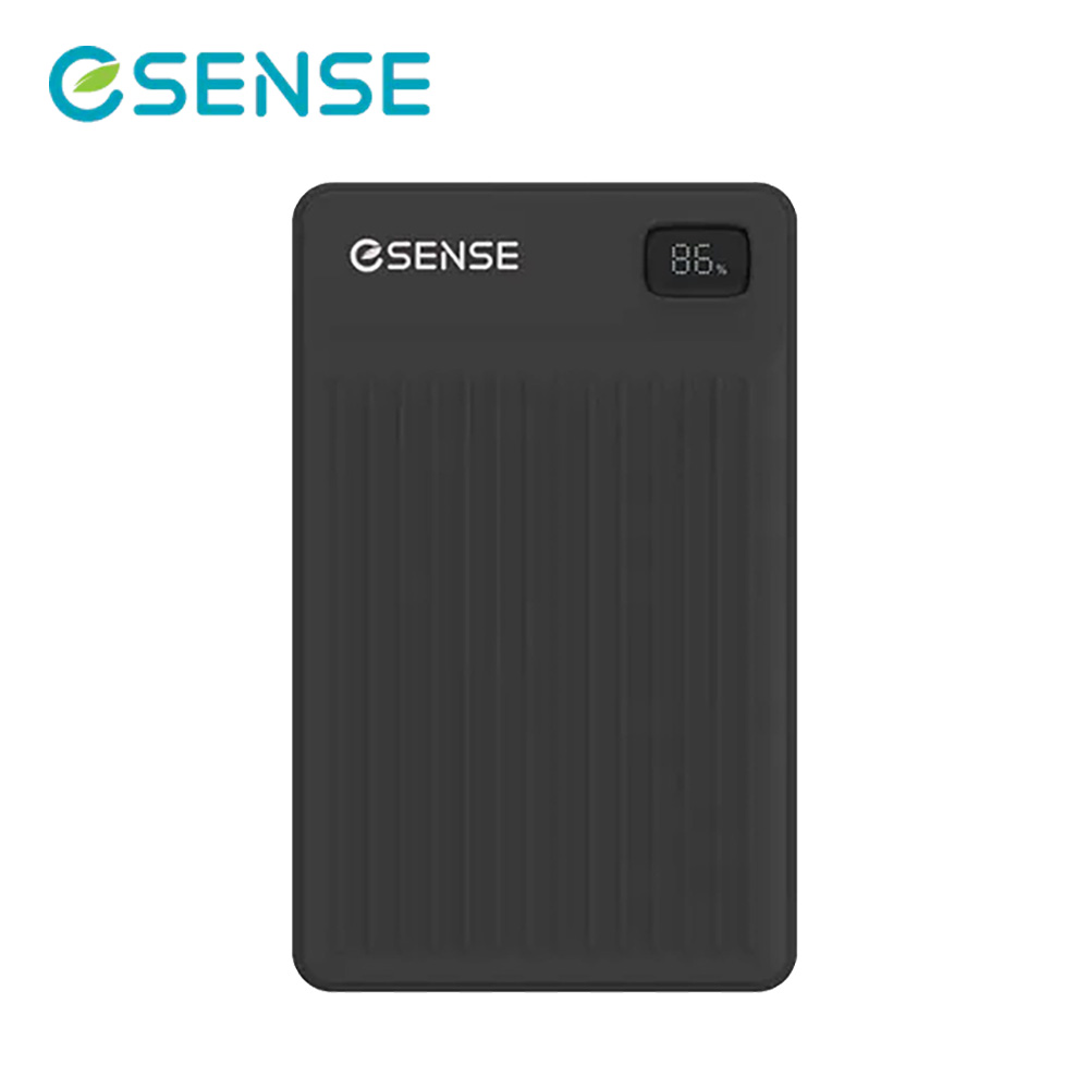 【ESENSE 逸盛】自帶線快充固態行動電源 黑色