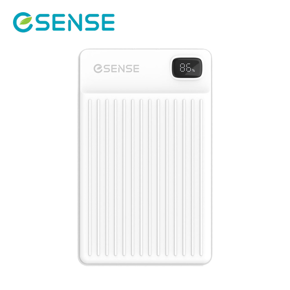【ESENSE 逸盛】自帶線快充固態行動電源 白色