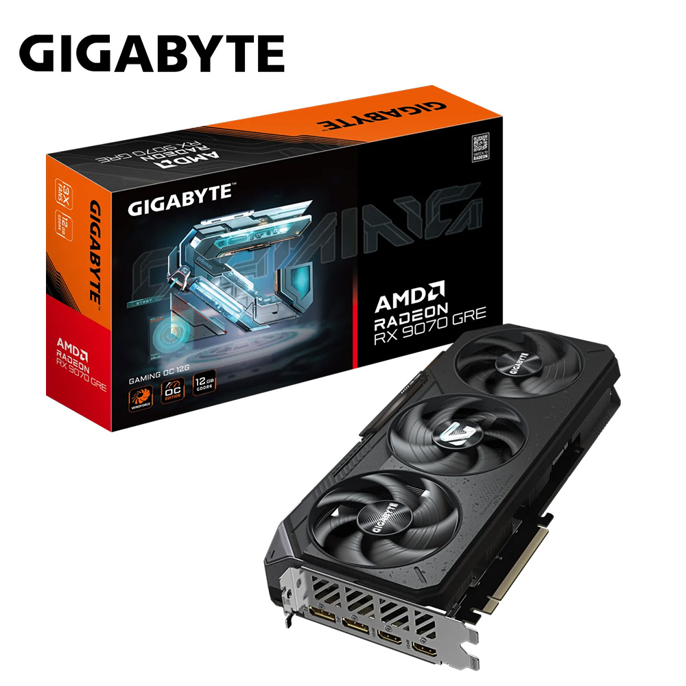 【GIGABYTE 技嘉】RX9070 GRE GAMING OC 12G 顯示卡