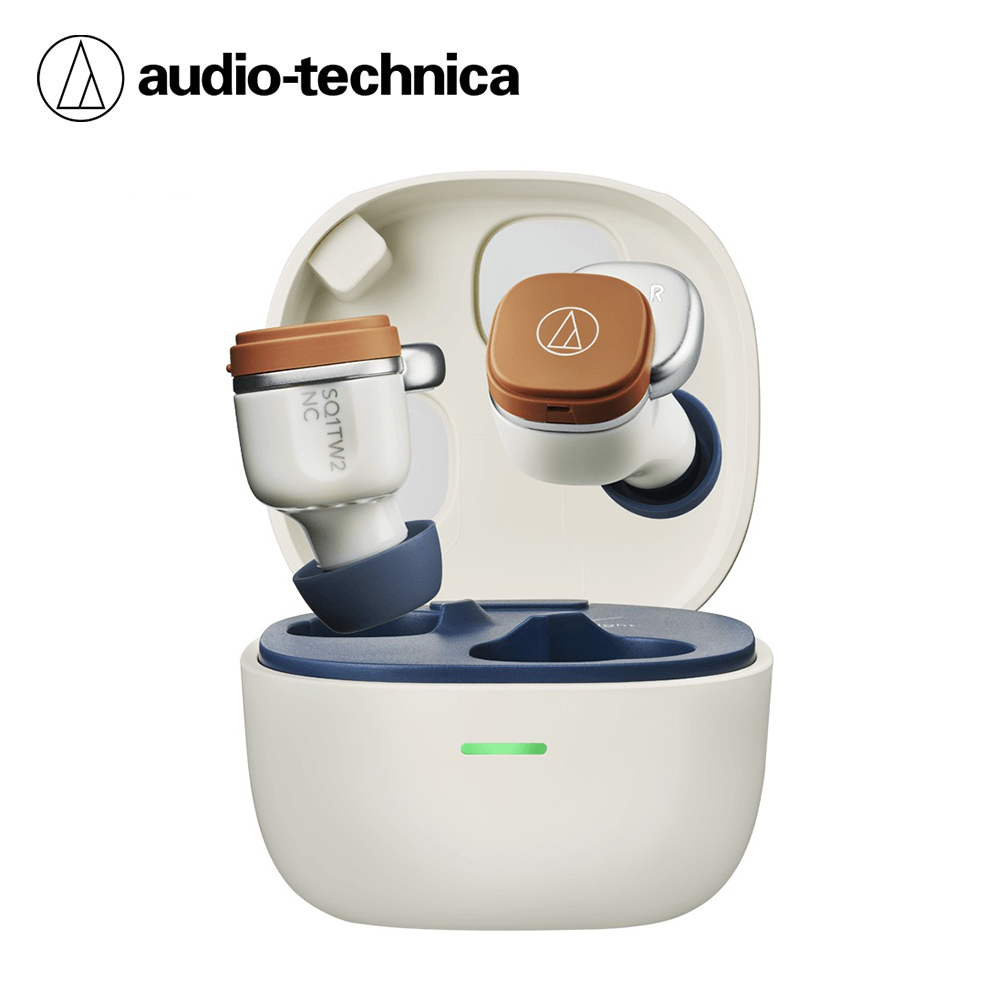【audio-technica 鐵三角】ATH-SQ1TW2NC 降噪真無線藍牙耳機｜白駝