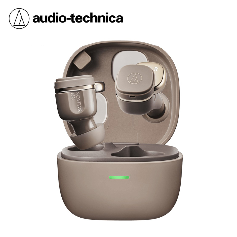 【audio-technica 鐵三角】ATH-SQ1TW2NC 降噪真無線藍牙耳機｜拿鐵棕