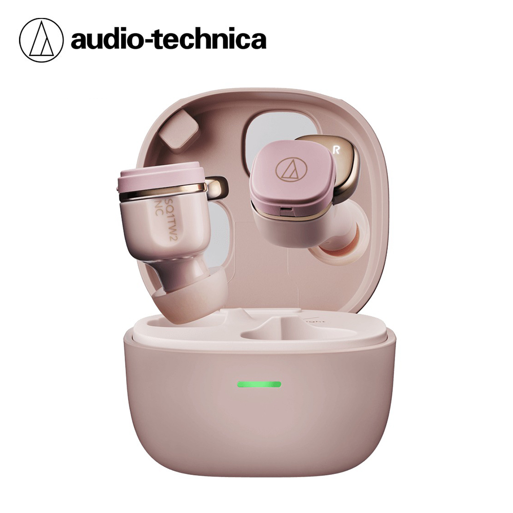 【audio-technica 鐵三角】ATH-SQ1TW2NC 降噪真無線藍牙耳機｜粉紅