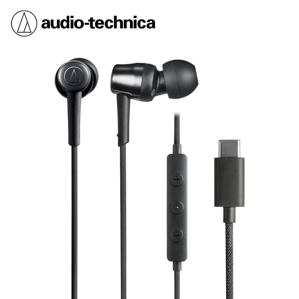 【audio-technica 鐵三角】ATH-CKD30C USB Type-C 耳道式有線耳機 黑色