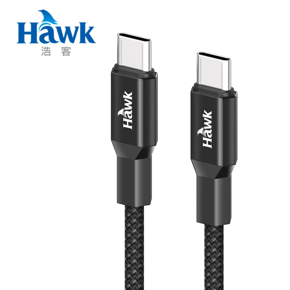 【Hawk 浩客】TYPE-C 100W 充電傳輸線 黑色