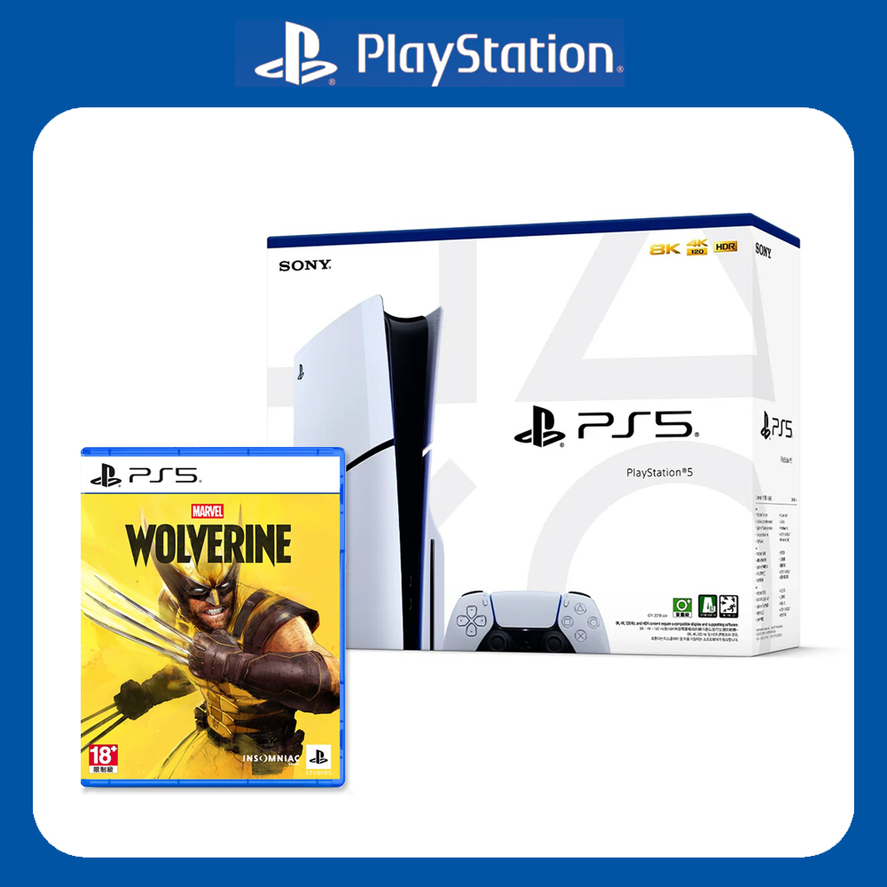 【PS5 同捆組】SLIM 光碟版主機 + PS5 漫威金鋼狼