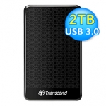 【Transcend 創見】TS2TSJ25A3K USB3.0 2TB 外接硬碟 黑