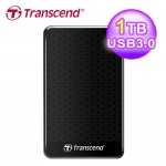創見 StoreJet 1TB 25A3 USB3.0 2.5吋行動硬碟(TS1TSJ25A3K)-黑色