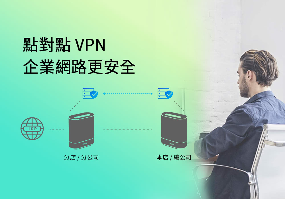 點對點 VPN企業網路更安全分店/分公司本店/總公司